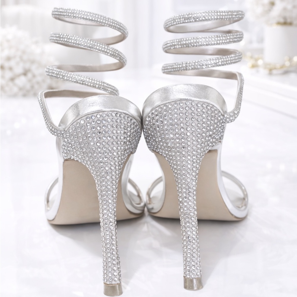 STEVE MADDEN EXOTICA SILVER STILETTO SANDAL - Picture 6 of 7